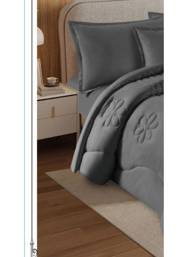 مون مفرش سرير نفرين فندقي فخم بتصميم حصري وجذاب من المايكروفايبر مقاس 220*240 سم - Image 2