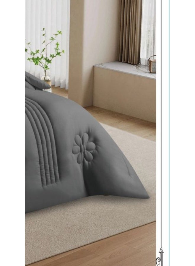 مون مفرش سرير نفرين فندقي فخم بتصميم حصري وجذاب من المايكروفايبر مقاس 220*240 سم - Image 4