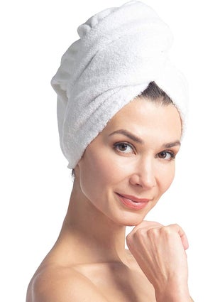 MIDASTRA FASHION MIDASTRA FASHION Hair Towel WRAP Absorbent Towel HairDrying Bathrobe Magic Hair WRAP Towel Super QuickDrying 100 Pure Cotton 750 GSM Towel Hair Dry Cap Salon TowelMulticolor Off White1  - Image 3