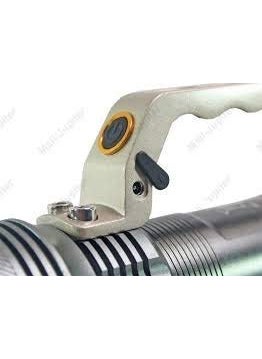 Brezleen Brezleen New Metal 3 Mode Long Beam CREE Rechargeable Led Waterproof Flashlight Torch Max 1800 Lumens Silver Black  - Image 4