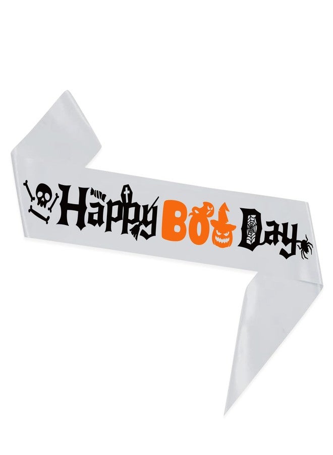PYQWA Happy Boo Day Sash -Women and Men Halloween Birthday Party Favors - Witch Birthday Party Decorations - Halloween Witch Theme Parties Supplies - Image 1