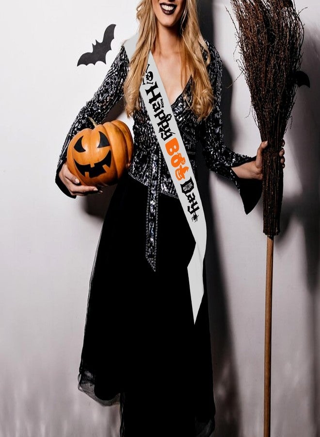 PYQWA Happy Boo Day Sash -Women and Men Halloween Birthday Party Favors - Witch Birthday Party Decorations - Halloween Witch Theme Parties Supplies - Image 4