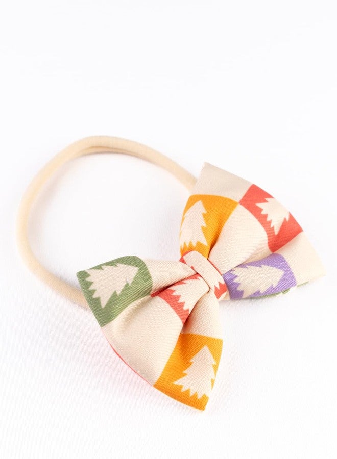 Arendelle Christmas Tree Theme Pastel Yellow Bow Headband for Babies [AHA376] - Image 5