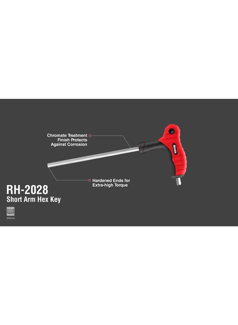 RONIX 10mm T-Handle Hex Key RH-2028, Heat-Treated 40Cr Steel for High Torque, Ergonomic Plastic Grip, Durable for Machinery/Automotive/Construction, German Engineered #Ronix  RH-2028 - Image 4