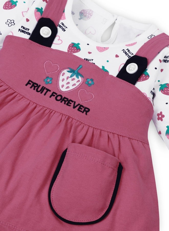 FEBVIBE Baby Boy and Girl Full Sleeves Top with Pyjama Set, Baby Girl's Cotton Frock Top With Leggings Frock Set Ideal for Baby Boy and Girl Wearing Festival and Wedding (Pink, 0 Month -3 Months) - Image 5