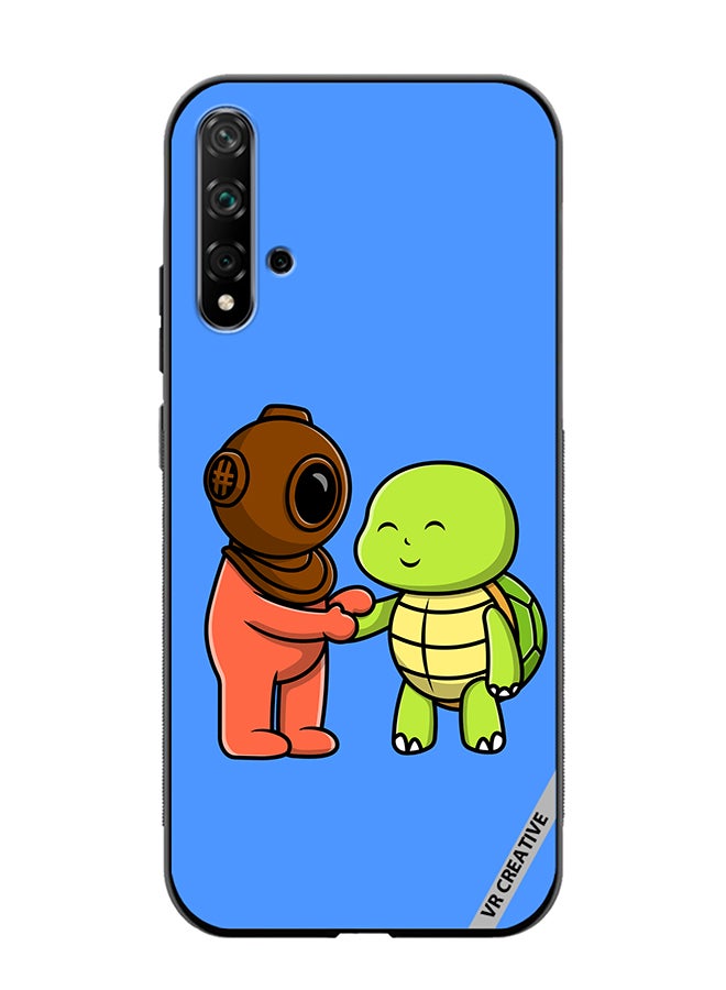 VR CREATIVE Protective Case Cover For Huawei Nova 5T Cute Diver Design Multicolour - Image 1