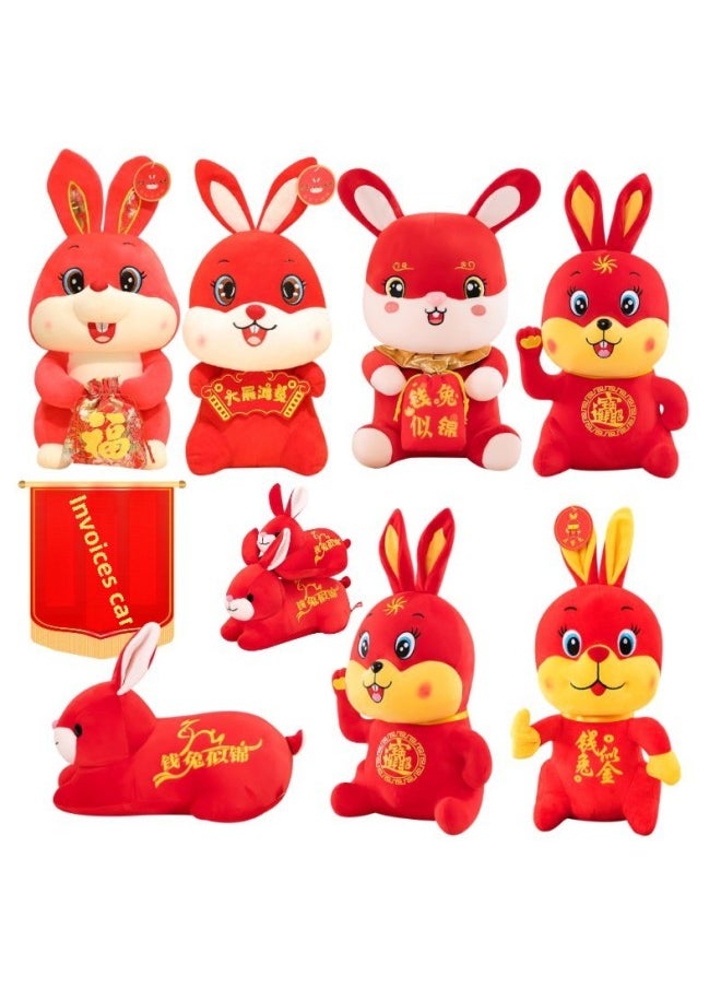 Adorable 2025 Rabbit Year Plush Toy Collectible Doll Year Gift Soft Crystal Ultra-Cute Small Rabbit Mascot Toy For All Ages-Specifications:Xiangyun Tang Outfit Rabbit-Color:16cm  - Image 2