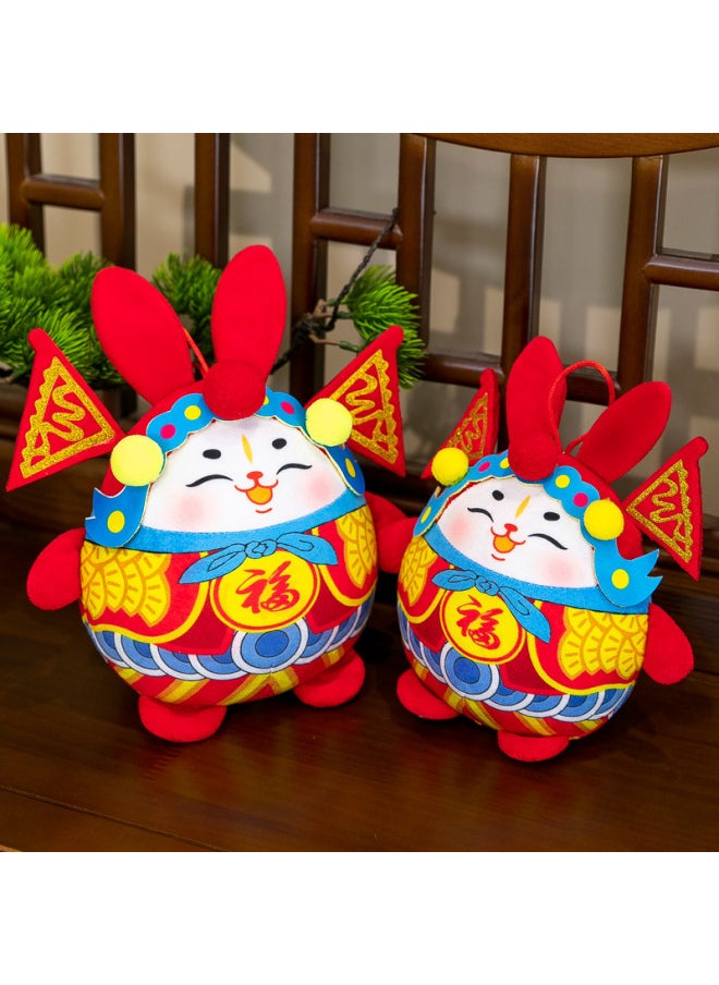 Adorable 2025 Rabbit Year Plush Toy Collectible Doll Year Gift Soft Crystal Ultra-Cute Small Rabbit Mascot Toy For All Ages-Specifications:Xiangyun Tang Outfit Rabbit-Color:16cm  - Image 5