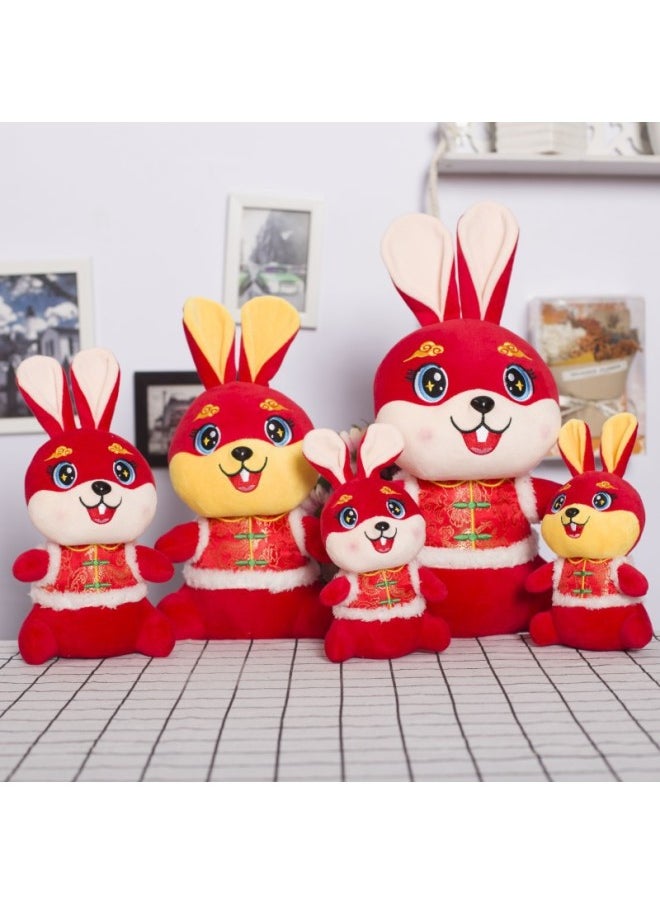 Adorable 2025 Rabbit Year Plush Toy Collectible Doll Year Gift Soft Crystal Ultra-Cute Small Rabbit Mascot Toy For All Ages-Specifications:Xiangyun Tang Outfit Rabbit-Color:16cm  - Image 1