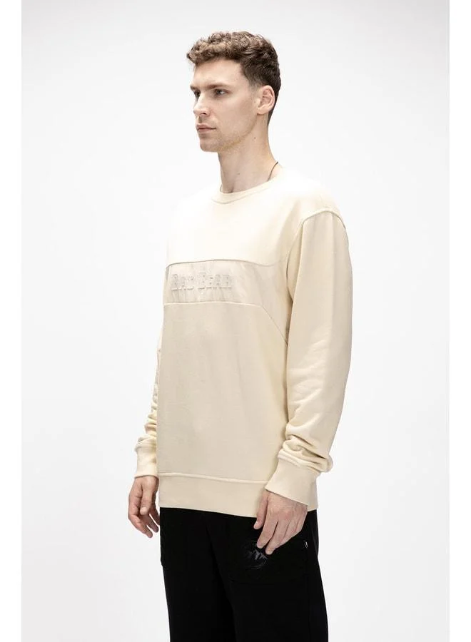 Bad Bear Sailor Beige Crewneck Men's Sweatshirt.