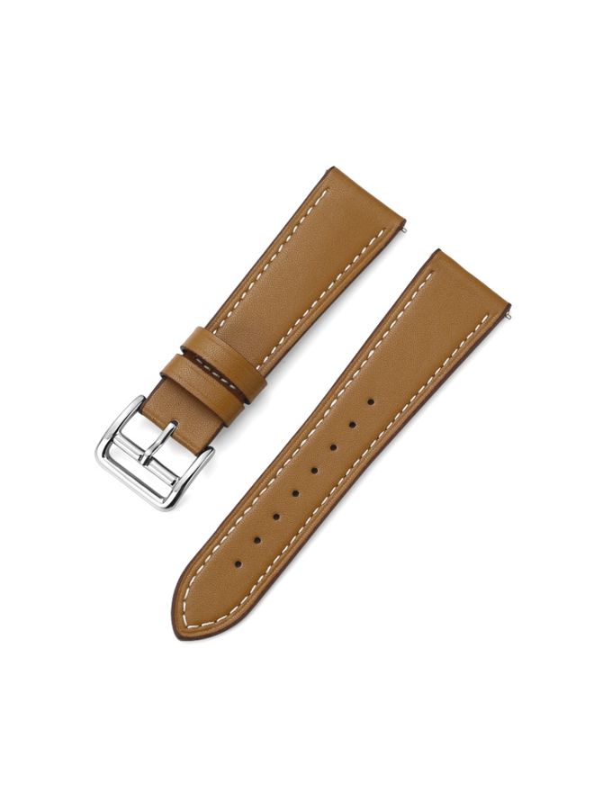 حزام بديل لساعات هواوي GT3 46MM 22mm مشبك دبوس متباين جلد حزام ساعة بني