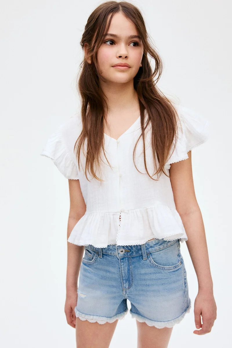 H&M Cotton denim shorts