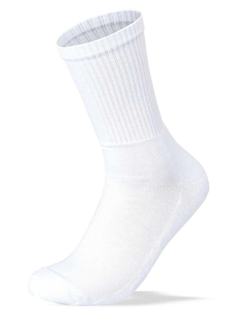 سام سوكس مجموعة من 3 جوارب رياضية نصف فوطة للنساء، ابيض سادة 36-40 EU - Image 2