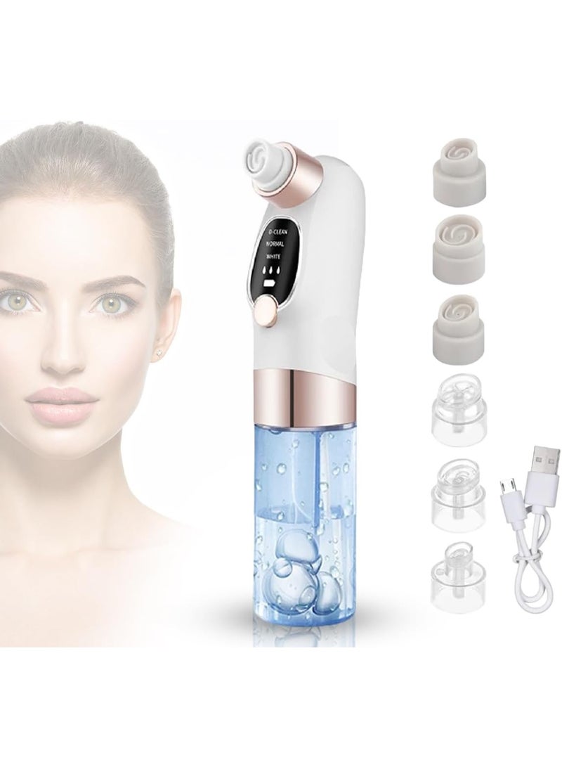 جهاز شفط مسام الوجه - 3 إعدادات شفط قابلة للتعديل، 6 رؤوس مرفقة - جهاز إزالة الرؤوس السوداء قابل لإعادة الشحن عبر منفذ USB - Image 1