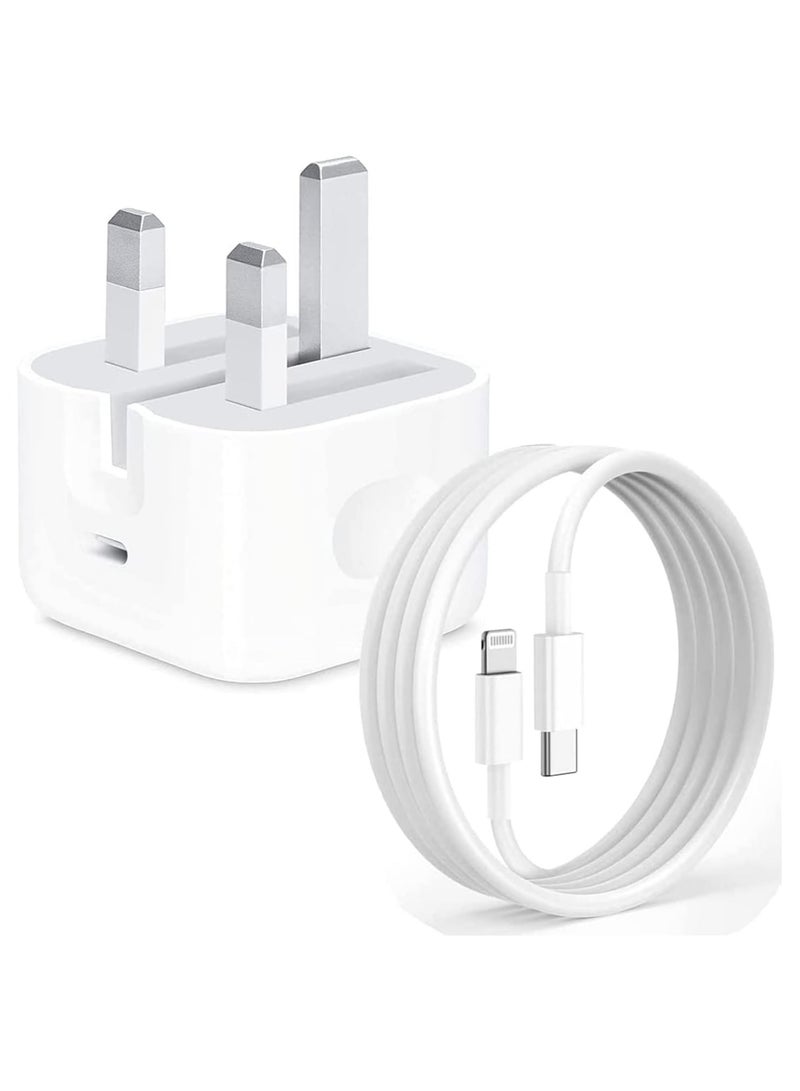 Lynacz Original Original 20W USB C Charger Compatible with iPhone 14 13 12 11 Pro Max XR XS X SE and iPad with 2M Fast Charging Lightning Cable Power Adapter PD USB C Plug for Apple Devices  - Image 1