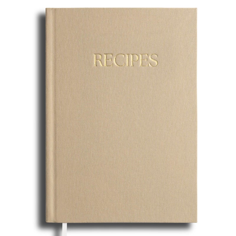 Paperell Recipe Book to Write in Your Own Recipes - Recipe Book - Premium Water-Resistant Fabric Hard-Cover Recipe Journal - Blank Recipe Notebook - Keepsake Gift for Mom - Sand - Image 5