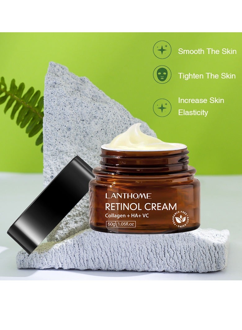 Lanthome 50G Retinol Cream with Collagen, HA and VC, Anti Aging Cream to Reduce Fine Lines and Wrinkles, Retinol Anti-Aging Wrinkle Firming Cream - Image 4