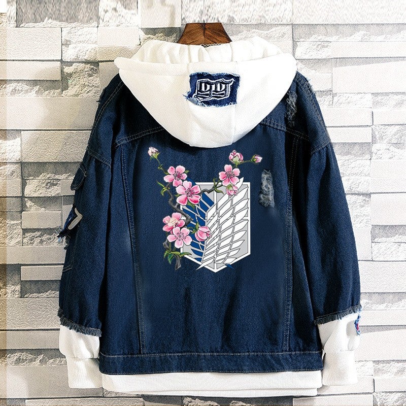 Jacket Fake Two-Piece Sweater 2021 Winter New Attack Giant Wing Of Freedom Jacket Autumn Jacket - Image 1