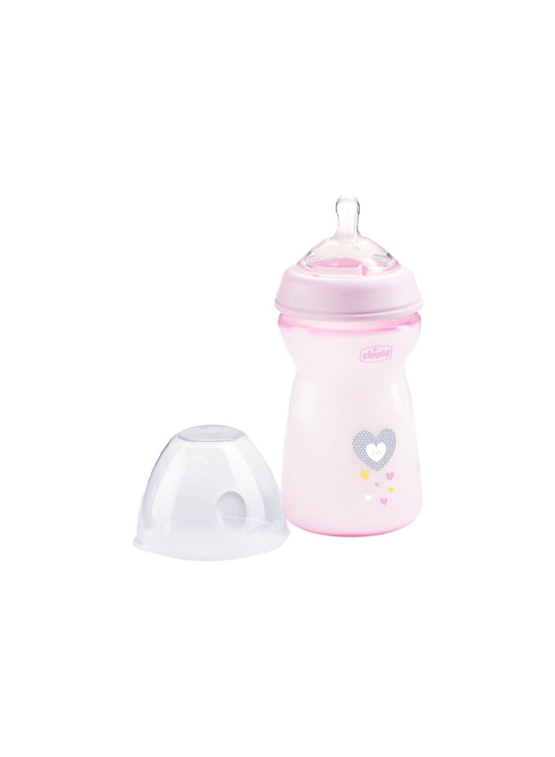 Chicco NaturalFeeling PP Baby Bottle 330ml, 6 Months+, Pink - Image 3