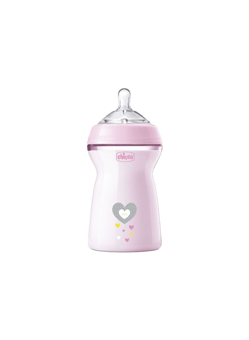 Chicco NaturalFeeling PP Baby Bottle 330ml, 6 Months+, Pink - Image 2