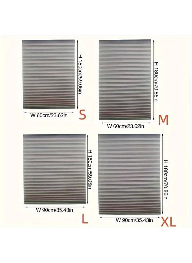 Cordless Blackout Curtain White M Size 23 62x70 87 Inch Portable Window Covering Light Filtering Easy Installation - Image 3