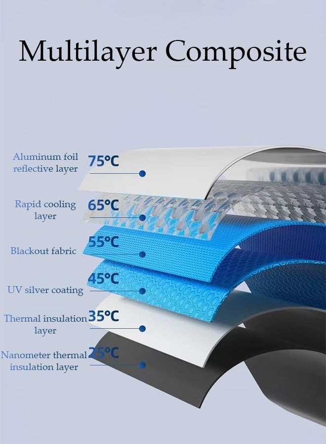 DUNISO Foldable Car Windshield Sunshade Umbrella with 360° Rotation Umbrella Handle Protect Car from UV Rays and Heat Keeps Cars Cool Sunshade Cover for Car Front Window - Image 5