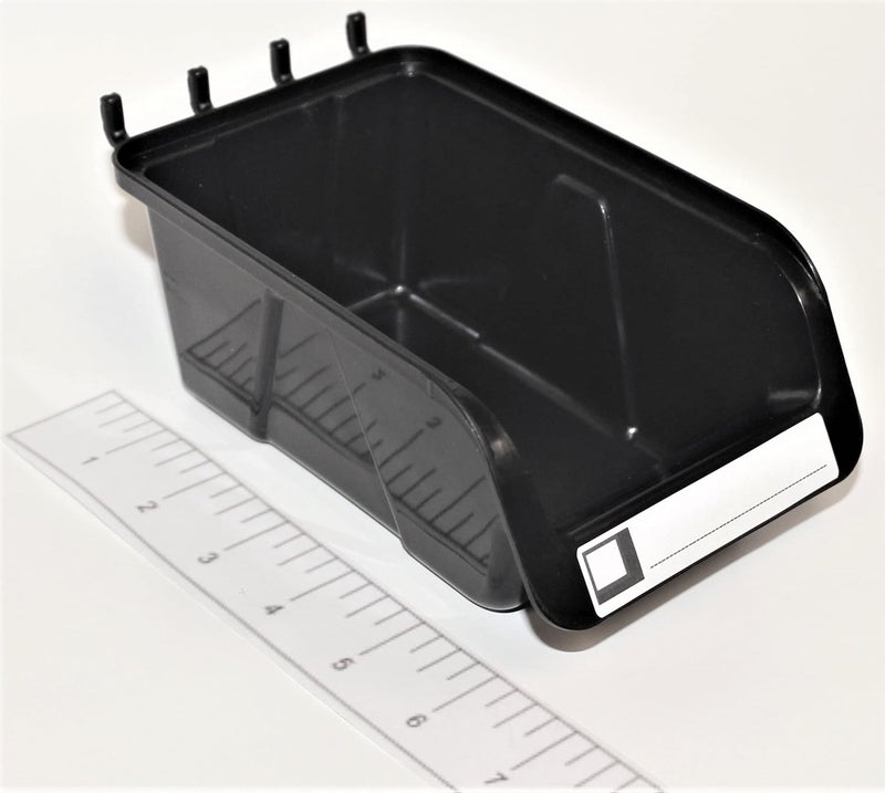 WallPeg Peg Board Bin Kit - 5 LARGE BLACK PEGBOARD BINS - Pegboard Parts Storage Craft Organizer Tool Peg Board Workbench Bins Accessories -MADE IN USA- - Image 2