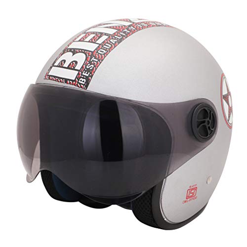 Sage Square ISI Certified Guardian Cruiser Open face Helmet for Royal Enfield and Others (Extra Large, Silver Matte) - Image 1