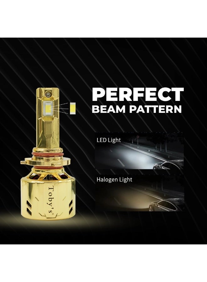 توبيز مصباح أمامي LED للسيارة من Tobys LX 100، قطعتان، أصلي، 60 واط/القطعة، قوة 6000 لومن/القطعة، بدرجة حرارة لون 6500 كلفن - 9005 - Image 2