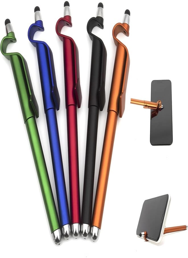 FASHION MANIA fashion mania 5 Pcs 3in1 Mobile Phone Holder BallPoint Pen Touch Screen Swipe Pen 