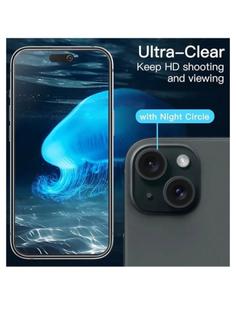 Generic - High Quality iPhone 15 Screen Protector, Camera Lens Protector and Case Cover 4 in 1 Package - Image 1