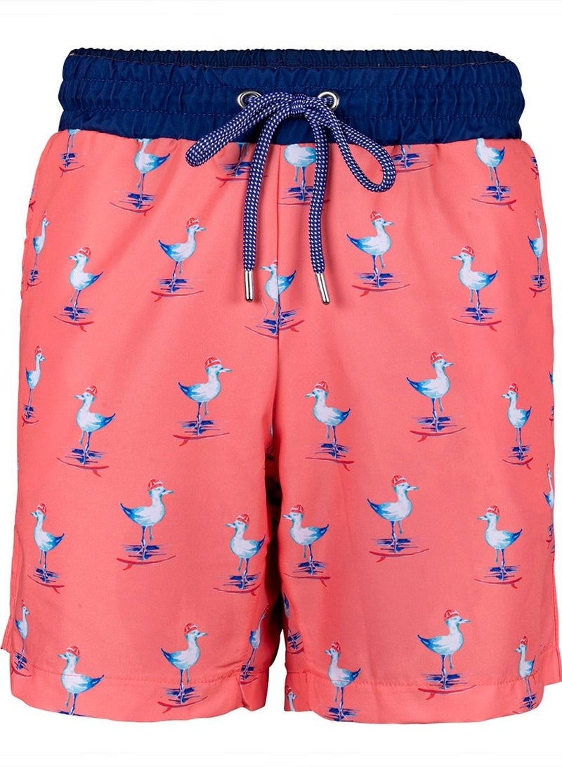 Anemoss Seagull Men Swim Shorts with Elastic Drawstring Waistband Small - Image 1