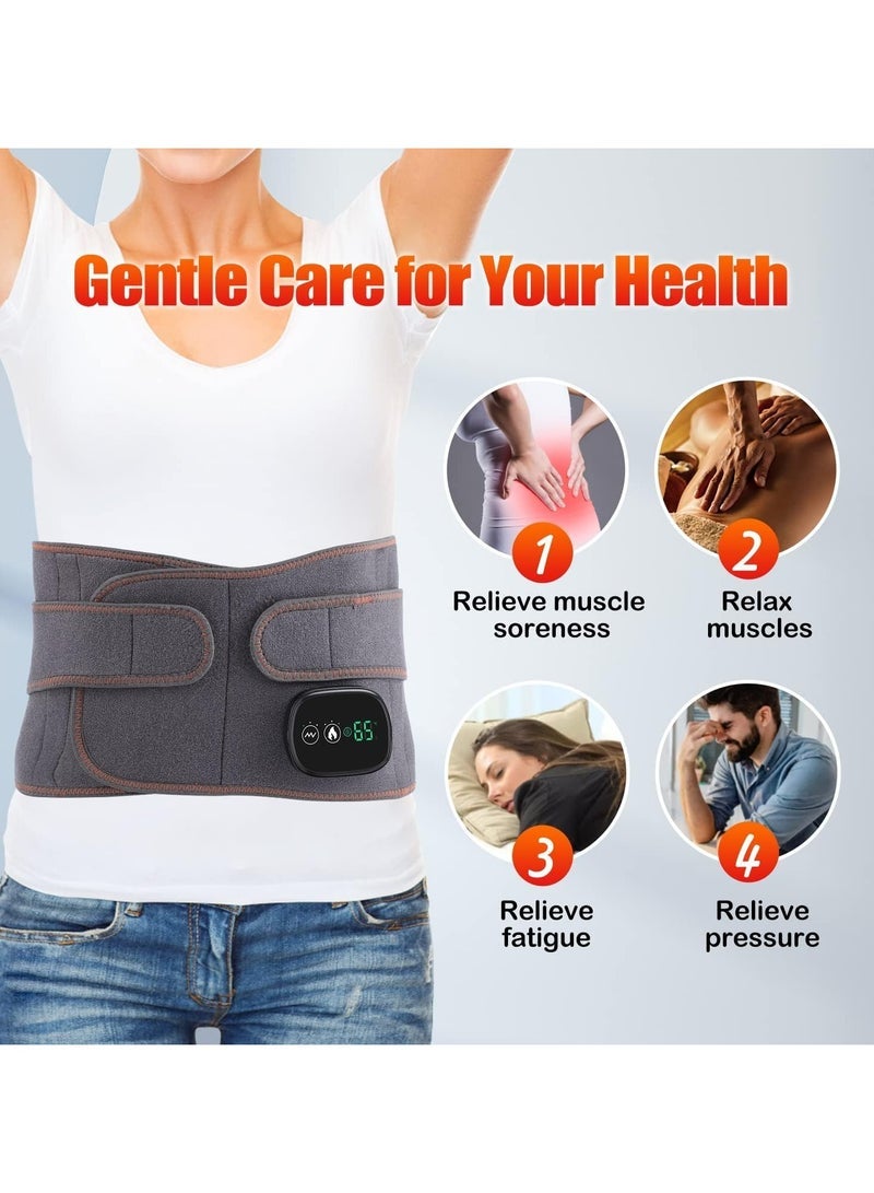 general Electric lumbar heating pad, cordless heated backpack abdominal warmth lumbar support with 3 quick heat massage modes - Image 5