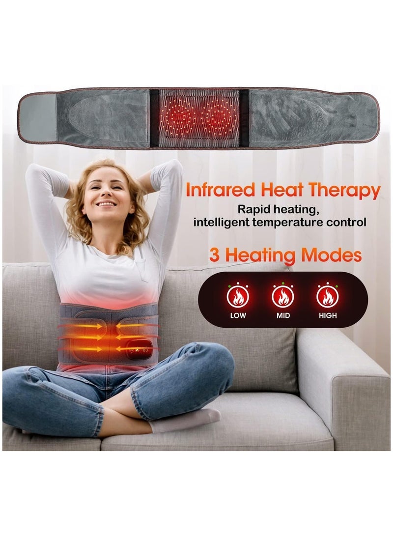 general Electric lumbar heating pad, cordless heated backpack abdominal warmth lumbar support with 3 quick heat massage modes - Image 3