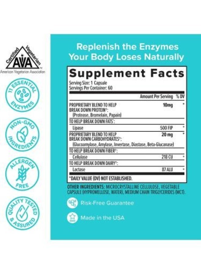 Zenwise Digestive Enzymes ReplENZYMES 60 Veg Capsules - Image 2