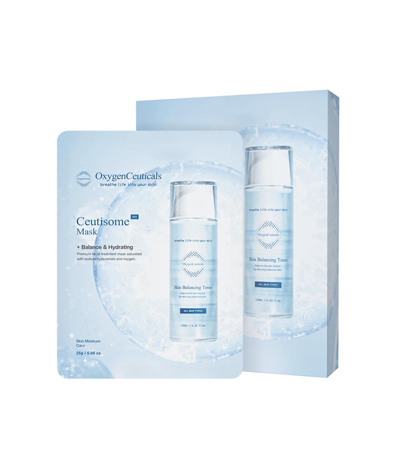 OxygenCeuticals Ceutisome BH Mask  pH Balancing  Hydrating Korean Sheet Mask 6 SheetsBox