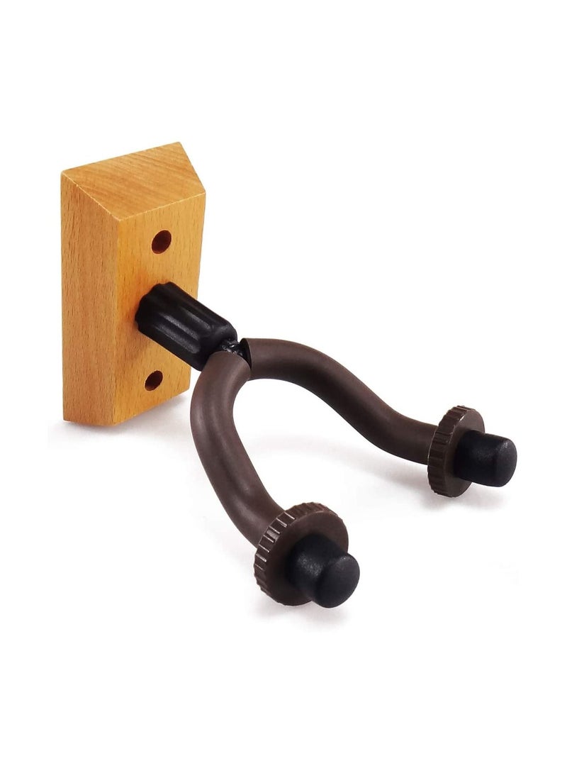 Mike Music Instrument Wall Mount Hanger Hook Stand Rack Guitar Hanger Guitar Wall Mount Ukulele Wall Mount Hanger Hook Stand Rack (G 13A 1PACK, Brown) - Image 1