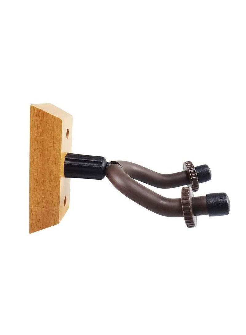 Mike Music Instrument Wall Mount Hanger Hook Stand Rack Guitar Hanger Guitar Wall Mount Ukulele Wall Mount Hanger Hook Stand Rack (G 13A 1PACK, Brown) - Image 5