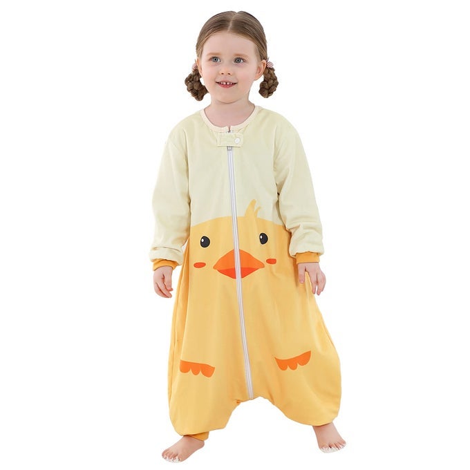 BABY SLEEPING BAG SACK LONG SLEEVE WITH FEET WINTER SWADDLE WEARABLE BLANKET FOR BOYS GIRLSDUCK13YEARS