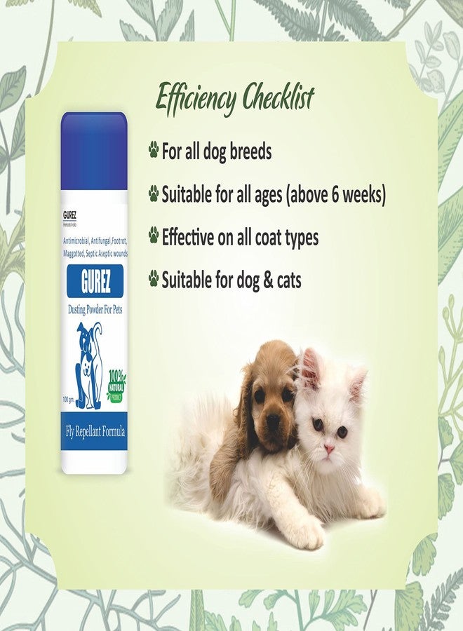 Gurez Herbals India Natural Pet Powder for Dogs and Cats || for Fly Repellant Formula || Anti-ithing, Anti-Fungal Infection (100Gm Powder) - Image 4