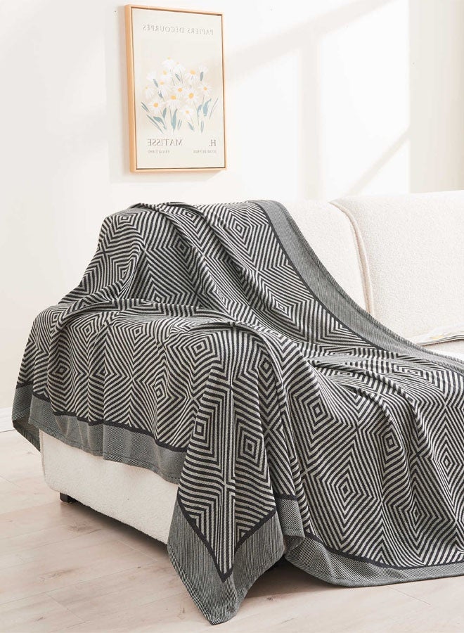 Hanayo Blanket Large Decorative Throw Blanket Soft Polyester Blanket for Couch Room Decor Cozy Warm Lightweight Blanket 185*135cm(Grey) - Image 2