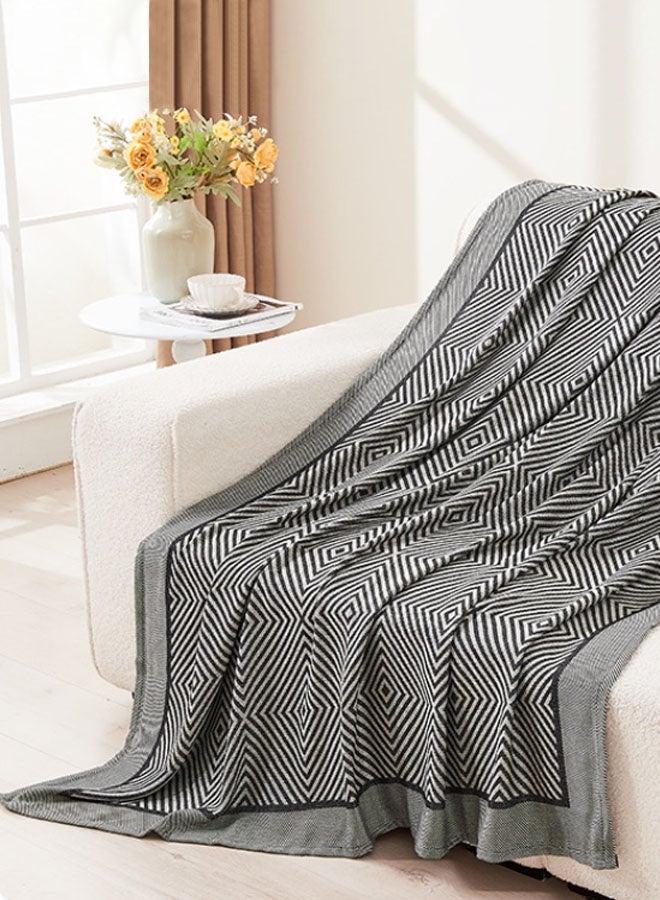 Hanayo Blanket Large Decorative Throw Blanket Soft Polyester Blanket for Couch Room Decor Cozy Warm Lightweight Blanket 185*135cm(Grey) - Image 3