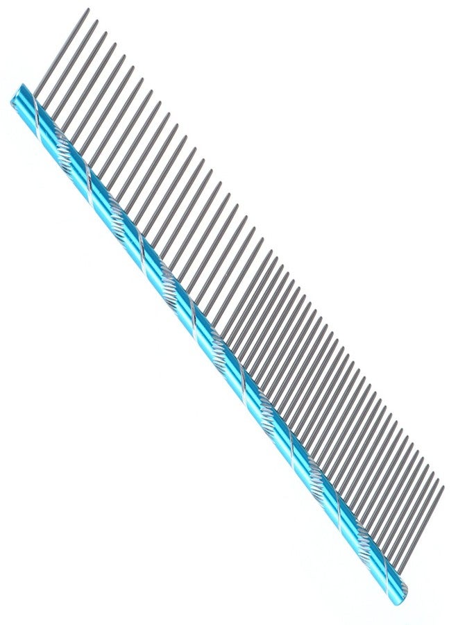 UEETEK Stainless Steel Pet Comb with Single Row Teeth for Dog and Cat Grooming Shedding and Fur Removal Gentle Detangling Tool 6.3 Inch - Image 4