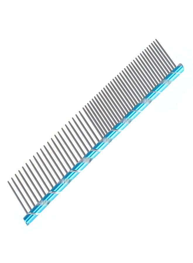 UEETEK Stainless Steel Pet Comb with Single Row Teeth for Dog and Cat Grooming Shedding and Fur Removal Gentle Detangling Tool 6.3 Inch - Image 3