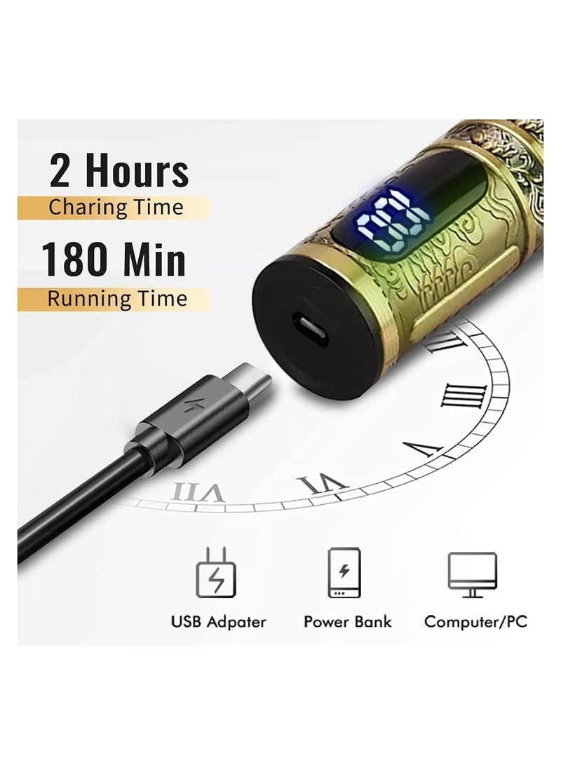 Beard Trimmer for Mens, Rechargeable Electric Hair Clippers with LCD Screen, Titanium Precision T Blade Trimmer for Families and Barber Gift - Image 3