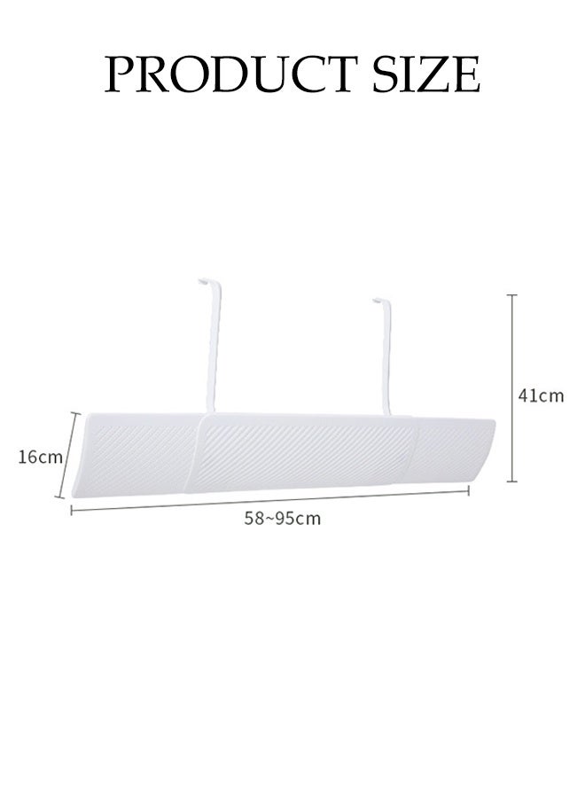 DUNISO 3 In 1 Adjustable Air Conditioner Deflector，Split Ac Adjustable Flow Deflector，Universal Retractable Anti Direct Blowing Aircon Deflector，Anti Blast,Wind Baffle and Direction,Anti-Condensatio，for Home/Office,58-95cm - Image 2