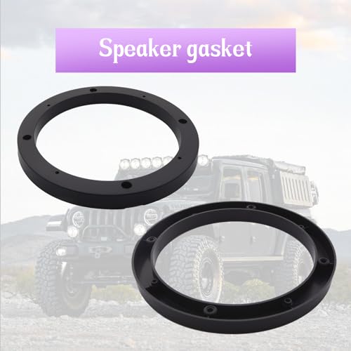 AnRui 6.5 Inch Universal Fit Car Speaker Spacer Adaptor Ring Mounting Bracket Plastic Black Car Stereo Speakers Spacer, 4Pcs - Image 3
