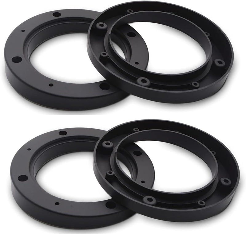 AnRui 6.5 Inch Universal Fit Car Speaker Spacer Adaptor Ring Mounting Bracket Plastic Black Car Stereo Speakers Spacer, 4Pcs - Image 1
