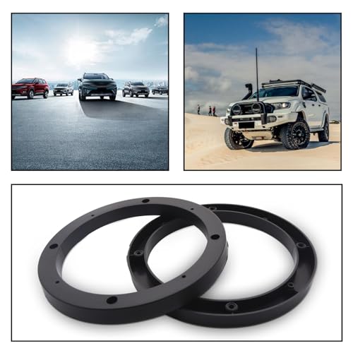 AnRui 6.5 Inch Universal Fit Car Speaker Spacer Adaptor Ring Mounting Bracket Plastic Black Car Stereo Speakers Spacer, 4Pcs - Image 4
