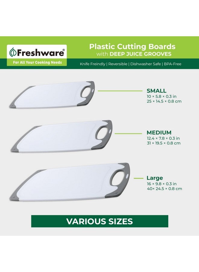 Freshware Cutting Boards, One Size, Plastic, Set of 3 - Image 4
